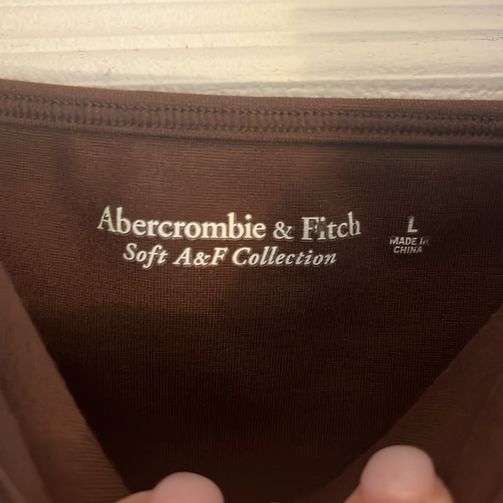 Abercrombie & Fitch | Ponte Corset Sweetheart Bodysuit | Brown - Picture 5 of 6